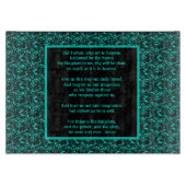 主の祈りの言葉わが父の抽象芸術 カッティングボード (正面)