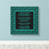 主の祈りの言葉わが父の抽象芸術 キャンバスプリント (インサイチュ (ウッドフロア))