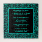 主の祈りの言葉わが父の抽象芸術 ジグソーパズル (縦)