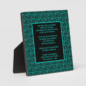 主の祈りの言葉わが父の抽象芸術 フォトプラーク (正面)