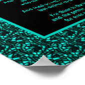 主の祈りの言葉わが父の抽象芸術 ポスター (角)