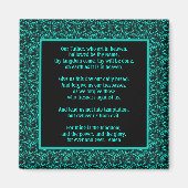 主の祈りの言葉わが父の抽象芸術 マグネット (正面)