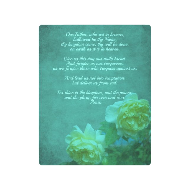 主の祈りの言葉わが父 メタルプリント (正面)