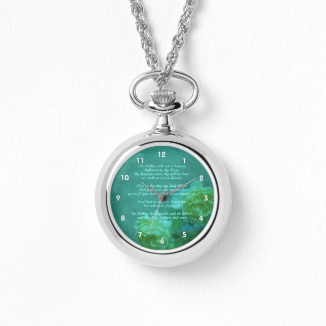 主の祈りの言葉わが父 腕時計 (正面)