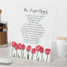 主の祈りの言葉をフィーチャーしたホームデコール