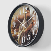 主の祈りの言葉イエスキリスト 壁時計 (傾斜)