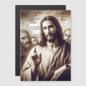 主の祈りの言葉イエス教え米磁石 (正面/裏面)