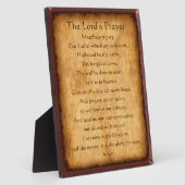 主の祈りの言葉プラーク、カスタマイズ可能なプラーク フォトプラーク (側面)