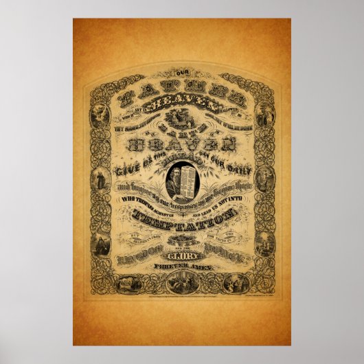 主の祈りの言葉ポスター1 ポスター (正面)