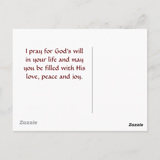 主の祈りの言葉マタイ6:10汝の国来 ポストカード (裏面)