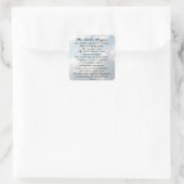 主の祈りの言葉マタイ6:9-13聖書の聖句 スクエアシール (バッグ)