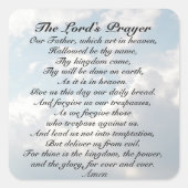 主の祈りの言葉マタイ6:9-13聖書の聖句 スクエアシール (正面)