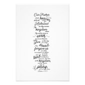 主の祈りの言葉マタイ6:9-13聖書の聖句 フォトプリント            (正面)