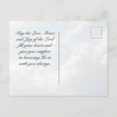 主の祈りの言葉マタイ6:9-13聖書の聖句 ポストカード (裏面)