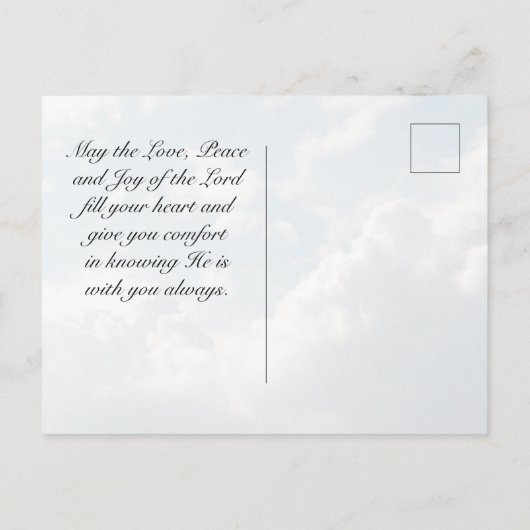 主の祈りの言葉マタイ6:9-13聖書の聖句 ポストカード (裏面)