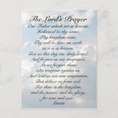 主の祈りの言葉マタイ6:9-13聖書の聖句 ポストカード (正面)