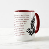 主の祈りの言葉マット9:6-13信仰コーヒーマグ マグカップ (正面右)