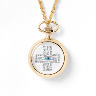 主の祈りの言葉ワードクラウド 腕時計