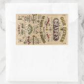 主の祈りの言葉ヴィンテージステッカスタムカー 長方形シール (バッグ)