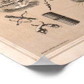 主の祈りの言葉ヴィンテージ図解入りの、写真付きのポスター ポスター (角)