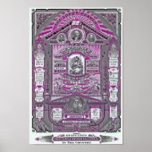 主の祈りの言葉ヴィンテージ版木、銅版、版画（ピンク） ポスター (正面)