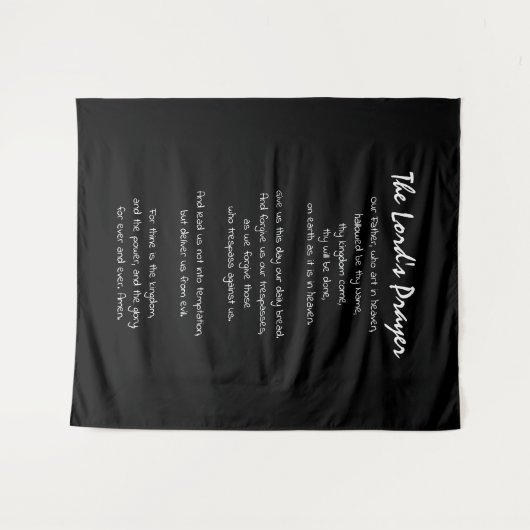 主の祈りの言葉信仰 タペストリー (正面(横))