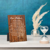 主の祈りの言葉天国で芸術する私たちの父 フォトプラーク (側面)