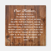 主の祈りの言葉天国で芸術する私たちの父 マグネット (正面)