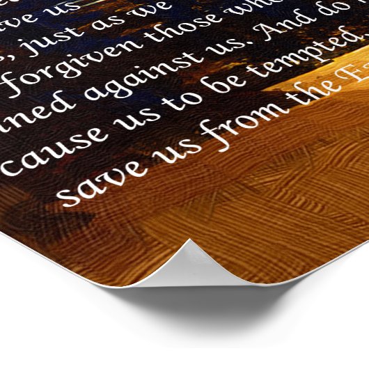 主の祈りの言葉感動的のポスター ポスター (角)