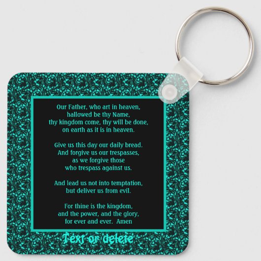 主の祈りの言葉我ら感動的の キーホルダー (裏面)