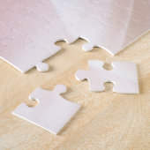 主の祈りの言葉文字ソフトピンク花模様 ジグソーパズル (側面)