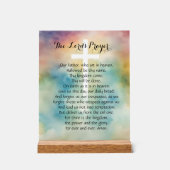 主の祈りの言葉水の色クロス アクリルサイン (正面)