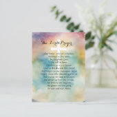 主の祈りの言葉水の色クロス ポストカード (スタンド正面)