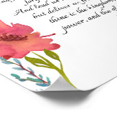 主の祈りの言葉水彩壁画ポスター ポスター (角)