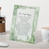 主の祈りの言葉水彩植物学ポスタープリント 台座サイン (インサイチュ)