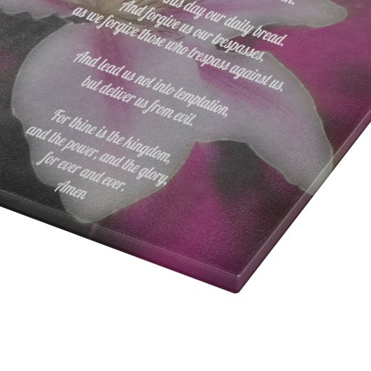 主の祈りの言葉父クレマティス カッティングボード (角)