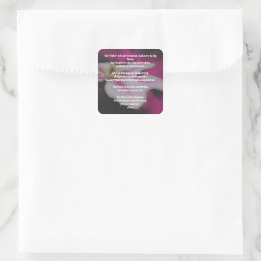 主の祈りの言葉父クレマティス スクエアシール (バッグ)