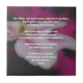 主の祈りの言葉父クレマティス タイル (正面)