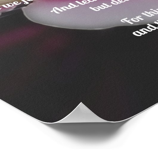 主の祈りの言葉父クレマティス ポスター (角)