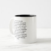 主の祈りの言葉王国パワーグローリークリスチャン ツートーンマグカップ (正面左)