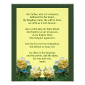 主の祈りの言葉私たちの父のバラ8x10 フォトプリント            (正面)
