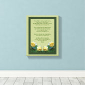 主の祈りの言葉私たちの父のバラ キャンバスプリント (インサイチュ (ウッドフロア))