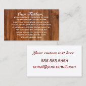 主の祈りの言葉私たちの父ビジネス呼び出しカード コーリングカード (正面/裏面)