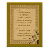 主の祈りの言葉私たちの父ローズブド8x10 フォトプリント            (正面)