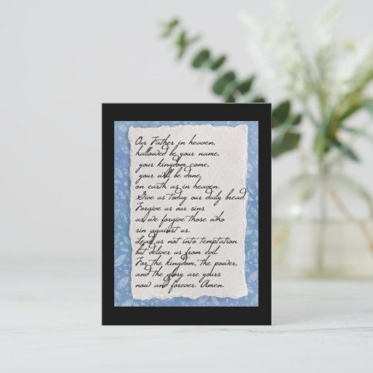 主の祈りの言葉葉書 ポストカード (スタンド正面)