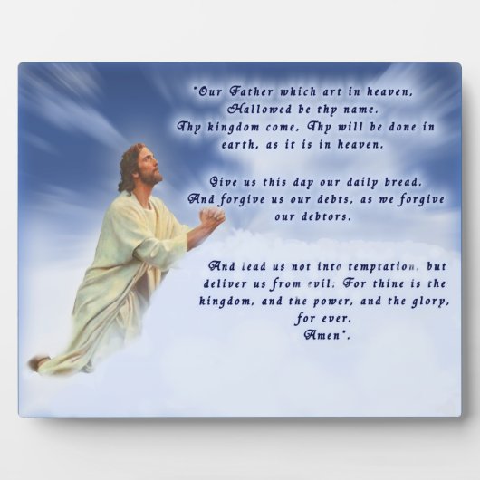 主の祈りの言葉額 フォトプラーク (正面)