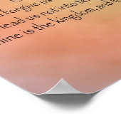 主の祈りの言葉、オレンジヴィンテージ背景 ポスター (角)