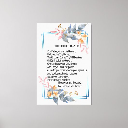 主の祈りの言葉 キャンバスプリント (正面)