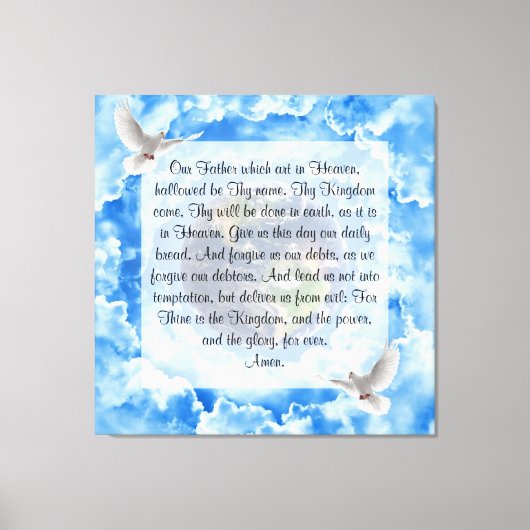 主の祈りの言葉 キャンバスプリント (正面)