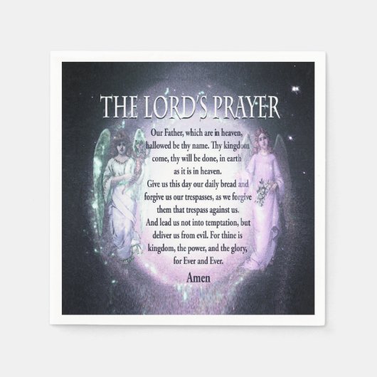 主の祈りの言葉 スタンダードカクテルナプキン (正面)